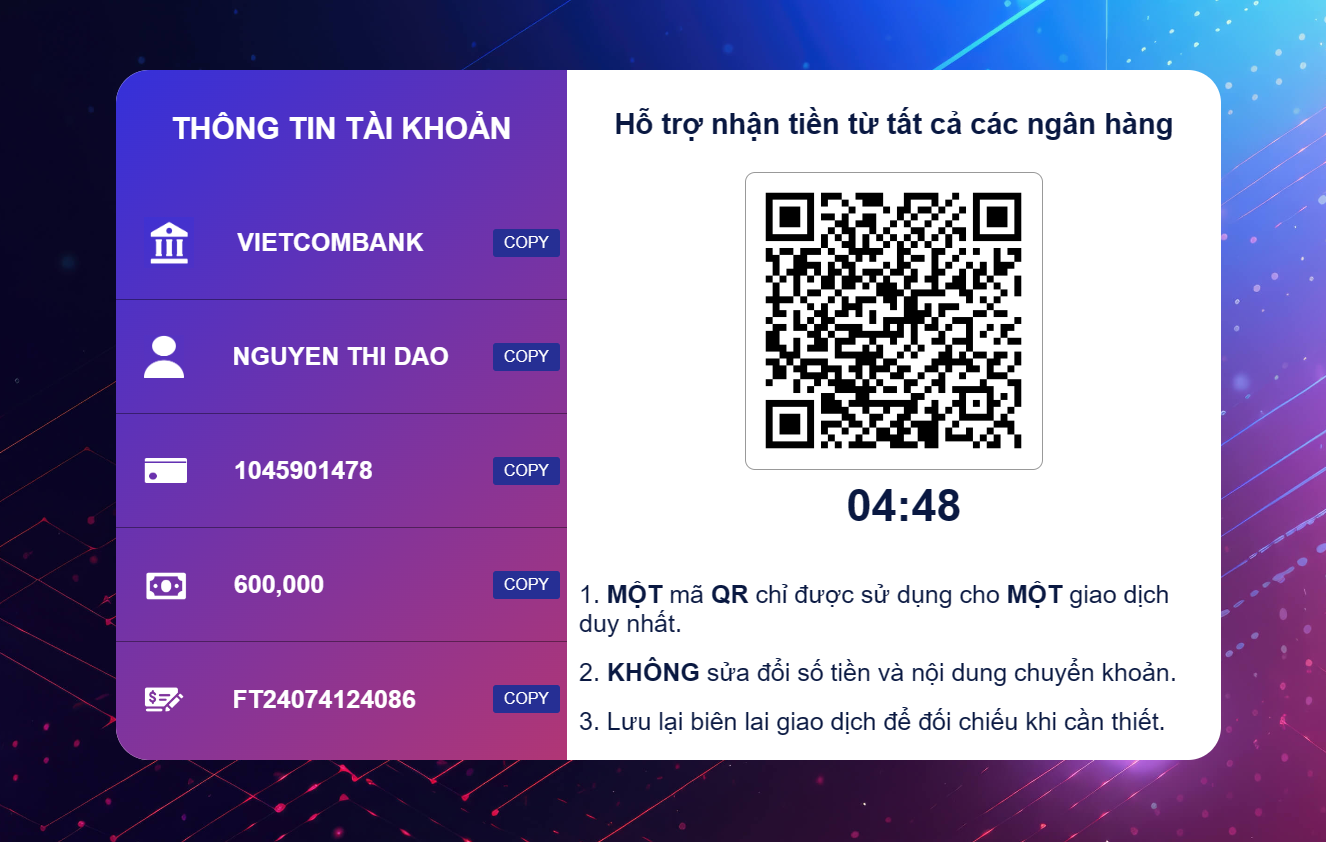 Xác nhận dễ dàng thông qua mã QR hoặc các phương pháp khả thi khác