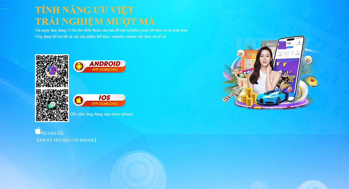 Tải xuống ứng dụng di động sòng bạc 123b cho Android và iOS của bạn Tải xuống ứng dụng di động sòng bạc 123b cho Android và iOS của bạn
