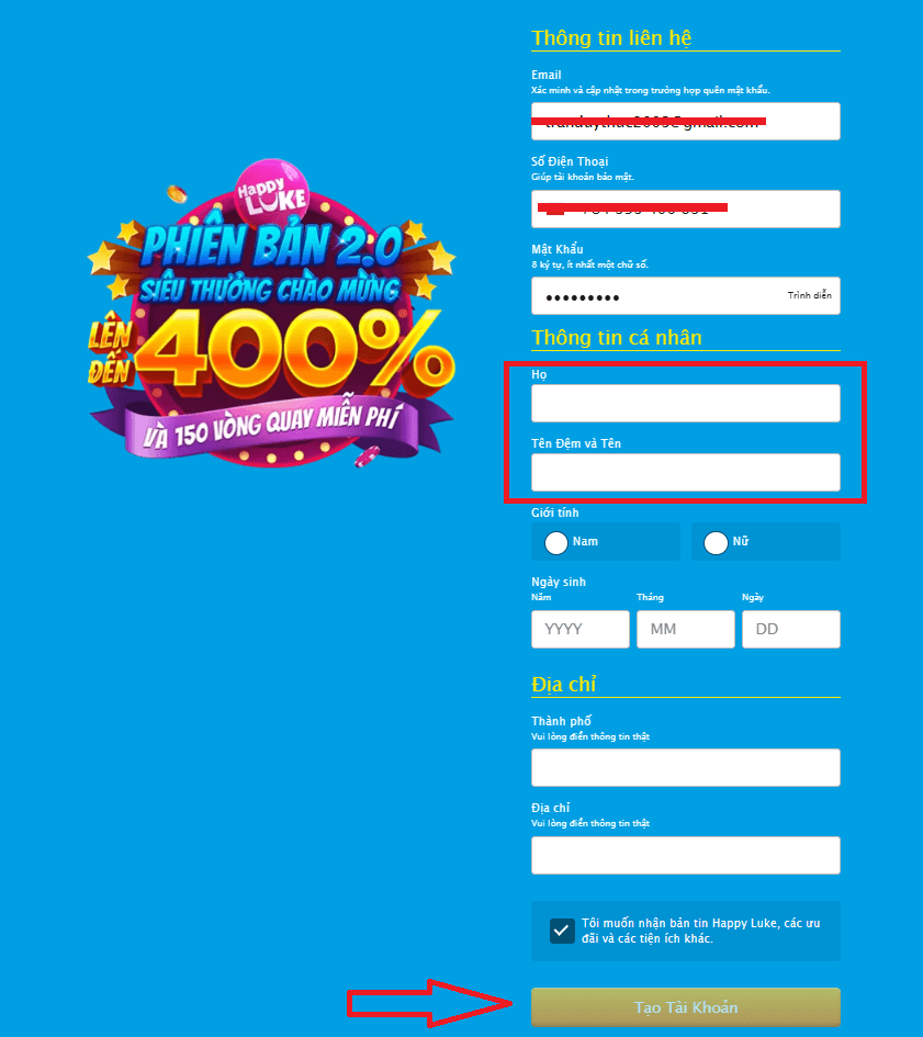 Hướng dẫn từng bước để đăng ký