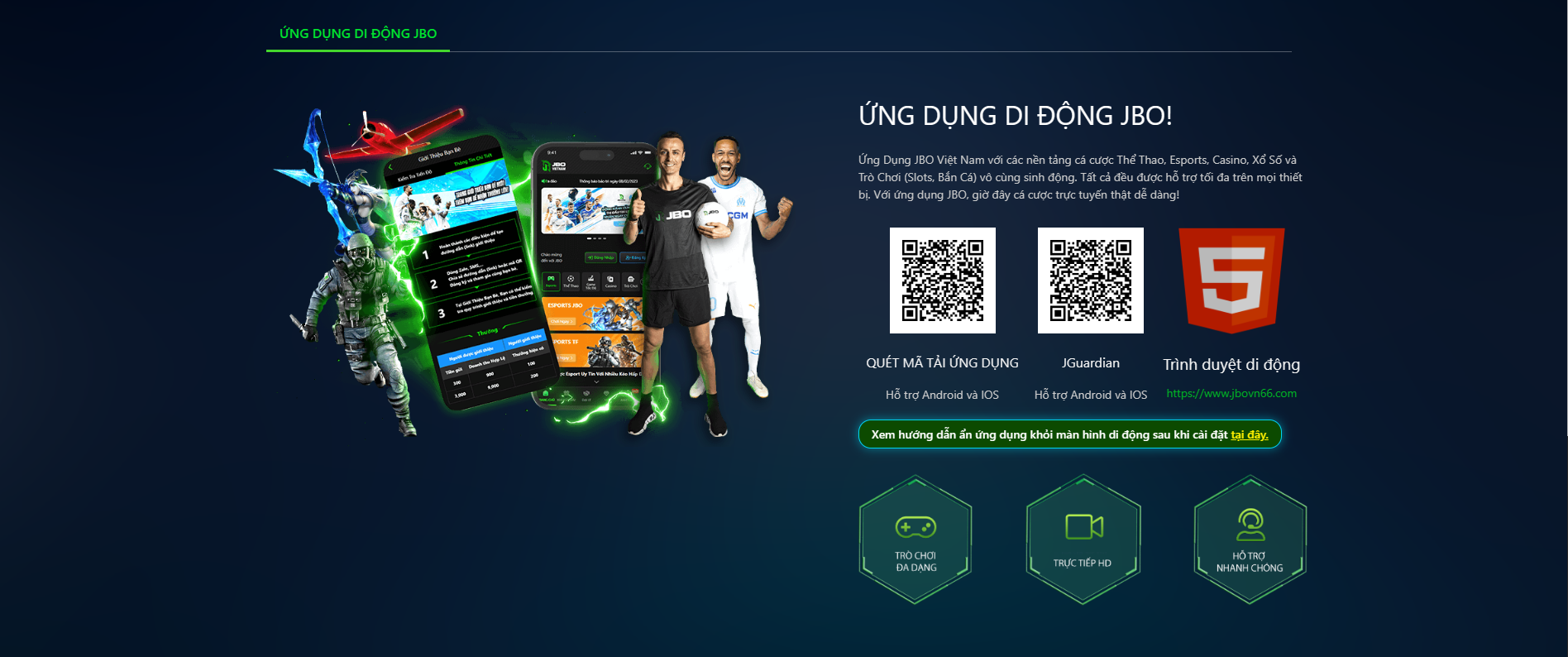 Phiên bản di động của sòng bạc dành cho JBO Android và iOS của bạn Phiên bản di động của sòng bạc dành cho JBO Android và iOS của bạn