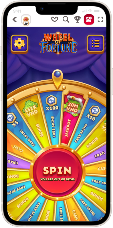 Vòng quay may mắn với nhiều phần thưởng hấp dẫn tại FuLong88